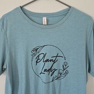 Bella + Canvas | Blue "Plant Lady" Graphic Tee Size Large